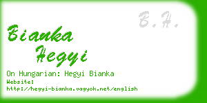 bianka hegyi business card